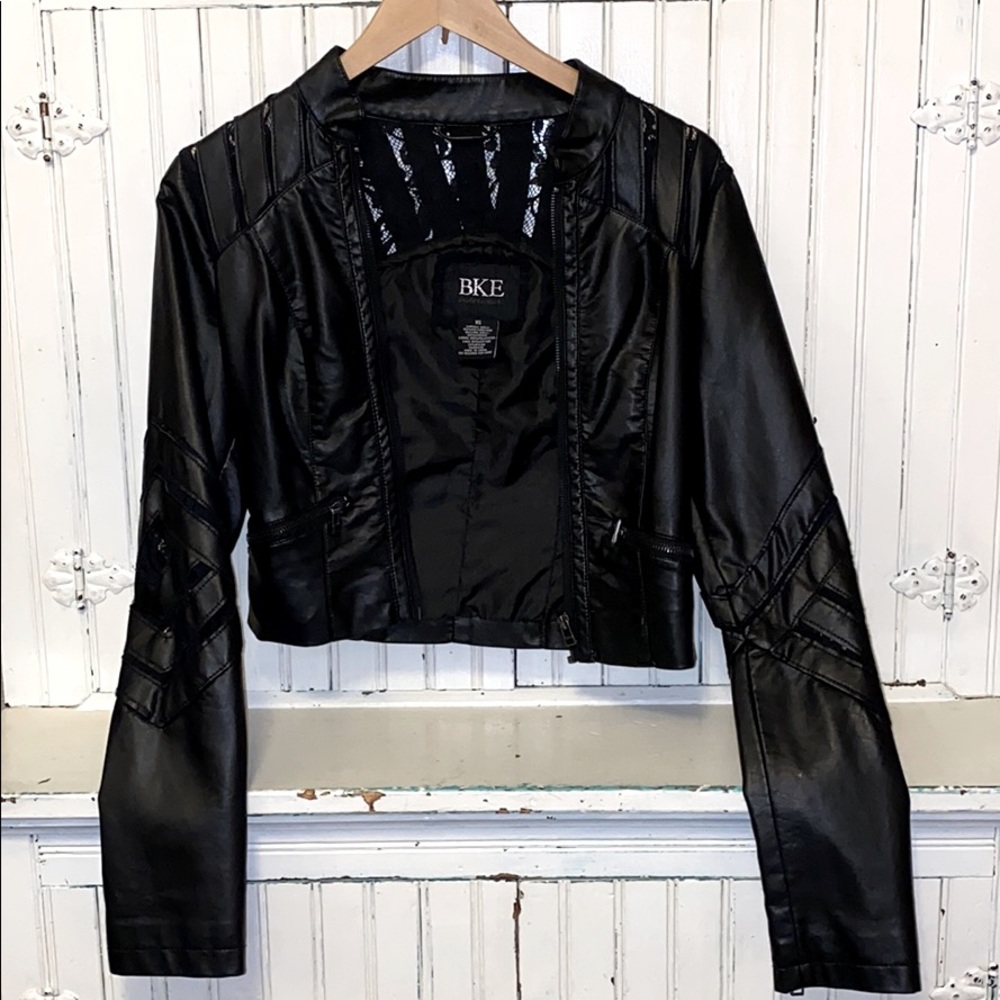 BKE Outerwear Faux leather jacket! CUTE!
